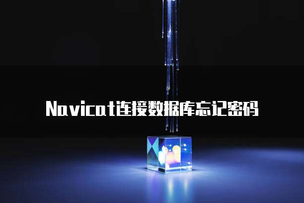 Navicat连接数据库忘记密码