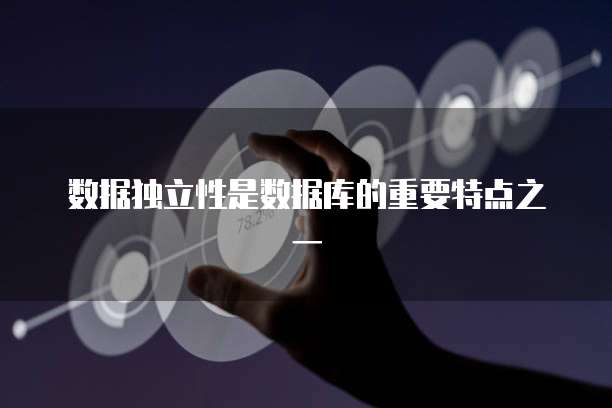 数据独立性是数据库的重要特点之一