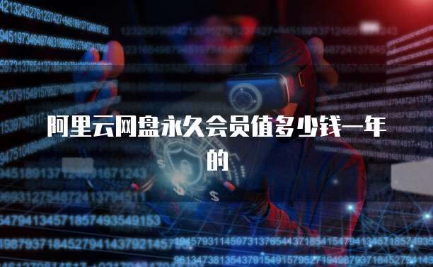 阿里云网盘永久会员值多少钱一年的