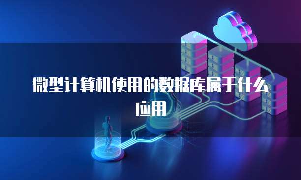 微型计算机使用的数据库属于什么应用