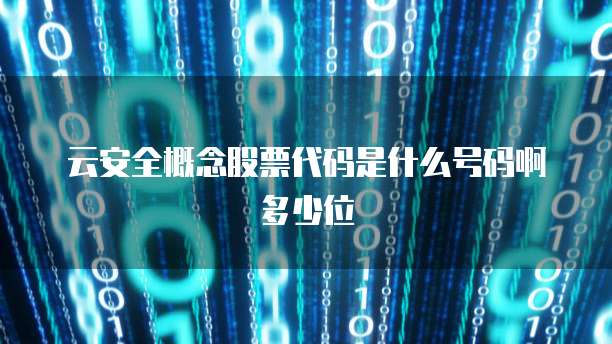 云安全概念股票代码是什么号码啊多少位