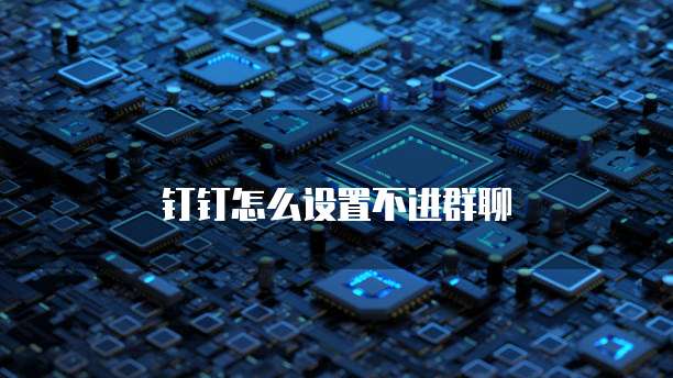 钉钉怎么设置不进群聊
