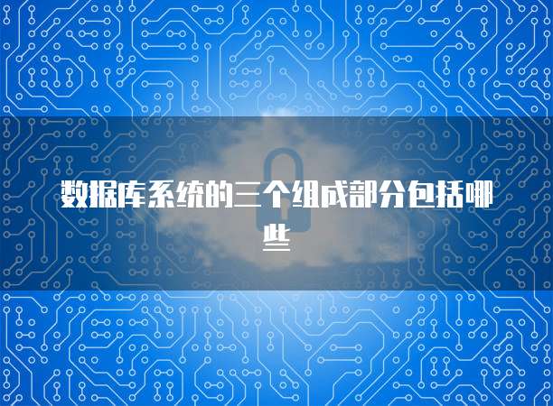 数据库系统的三个组成部分包括哪些