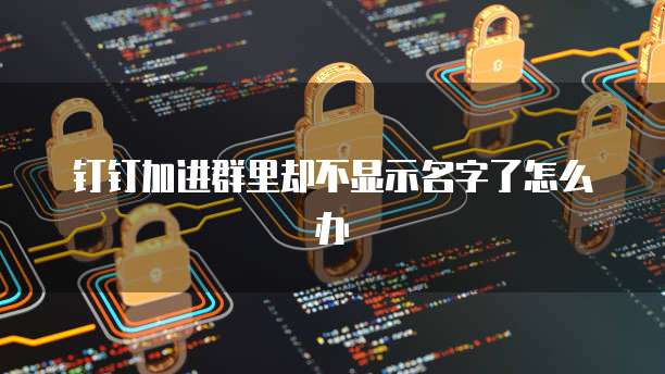 钉钉加进群里却不显示名字了怎么办