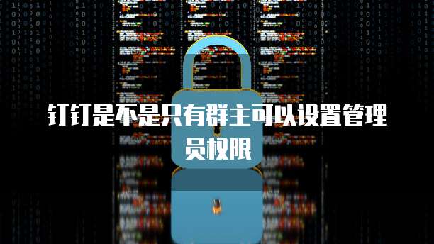 钉钉是不是只有群主可以设置管理员权限