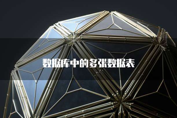 数据库中的多张数据表
