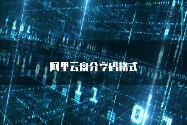 阿里云盘分享码格式