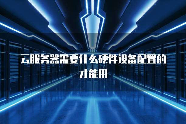 云服务器需要什么硬件设备配置的才能用