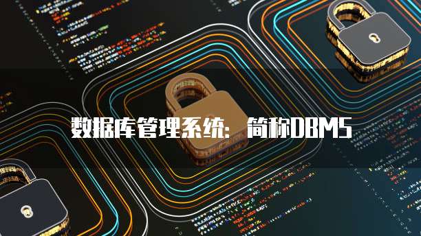 数据库管理系统：简称DBMS