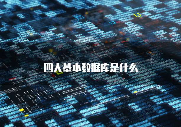 四大基本数据库是什么