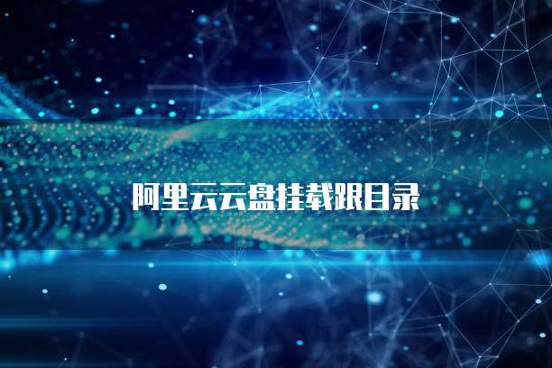 阿里云云盘挂载跟目录