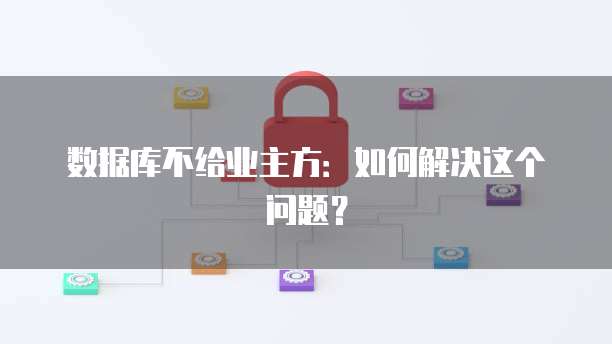 数据库不给业主方：如何解决这个问题？