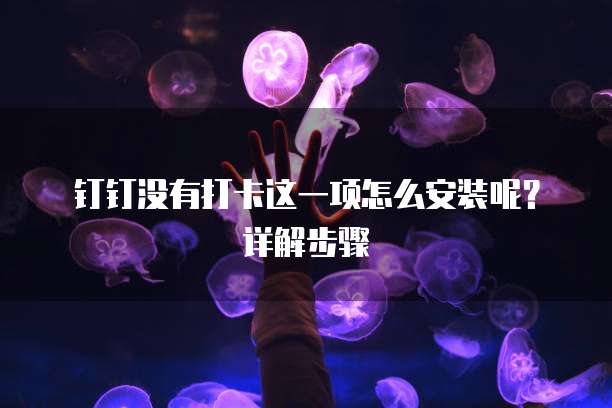 钉钉没有打卡这一项怎么安装呢？详解步骤