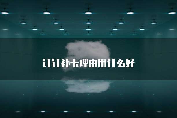 钉钉补卡理由用什么好