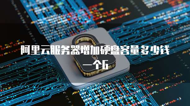阿里云服务器增加硬盘容量多少钱一个G