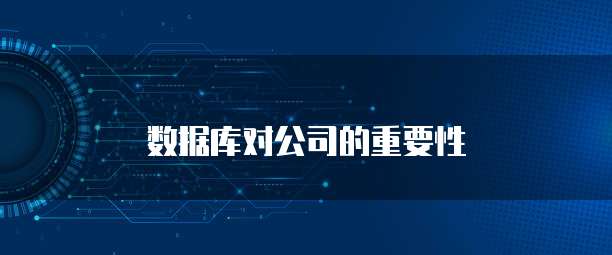 数据库对公司的重要性