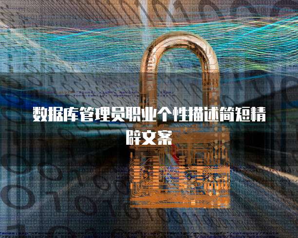 数据库管理员职业个性描述简短精辟文案