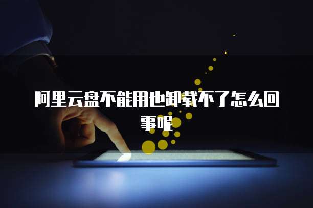 阿里云盘不能用也卸载不了怎么回事呢