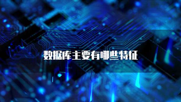 数据库主要有哪些特征