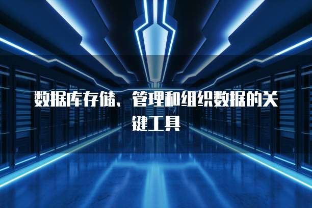 数据库存储、管理和组织数据的关键工具