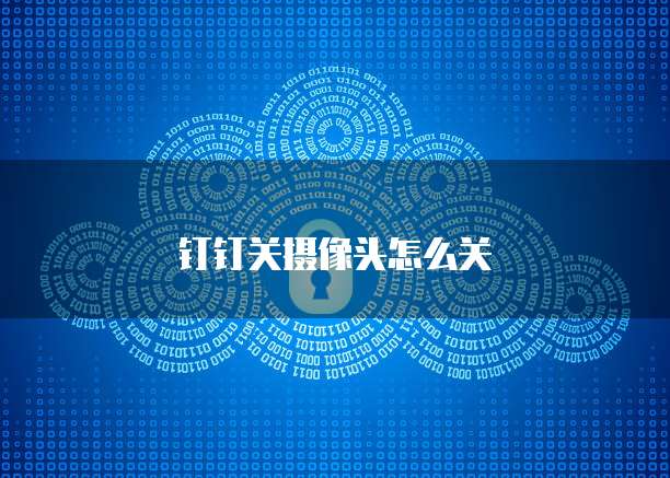 钉钉关摄像头怎么关