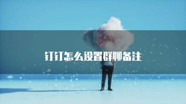 钉钉怎么设置群聊备注
