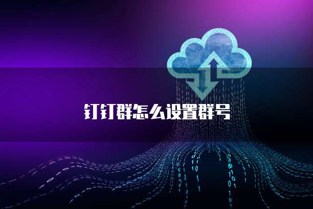 钉钉群怎么设置群号