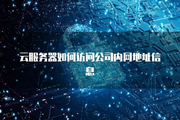 云服务器如何访问公司内网地址信息