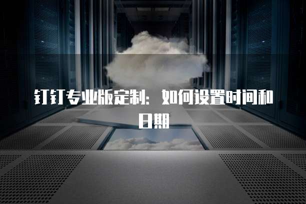 钉钉专业版定制：如何设置时间和日期
