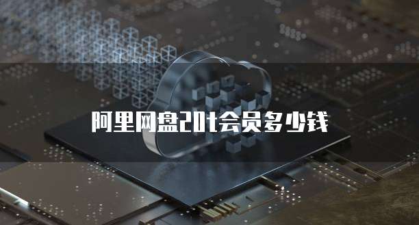 阿里网盘20t会员多少钱