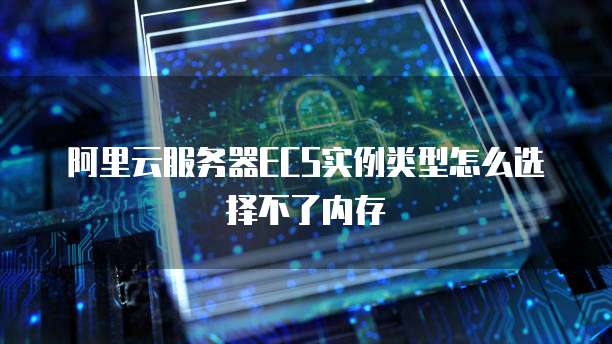 阿里云服务器ECS实例类型怎么选择不了内存