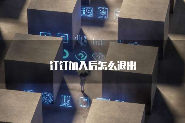 钉钉加入后怎么退出