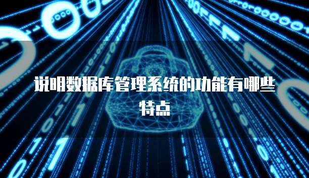 说明数据库管理系统的功能有哪些特点