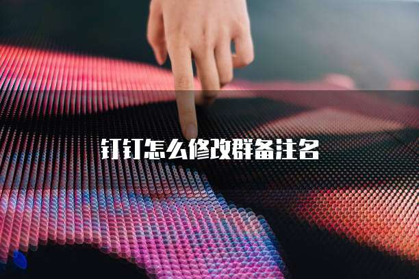 钉钉怎么修改群备注名