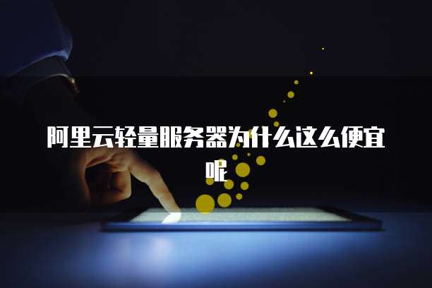 阿里云轻量服务器为什么这么便宜呢