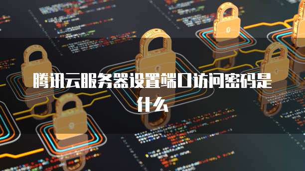 腾讯云服务器设置端口访问密码是什么