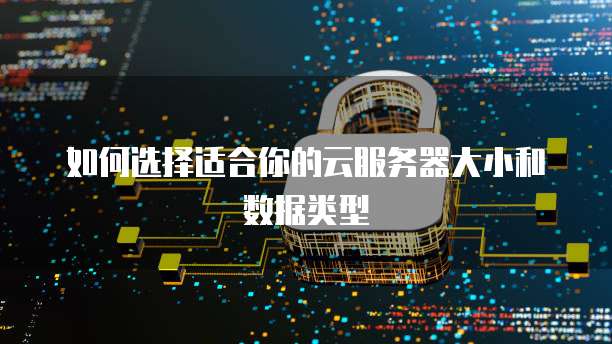 如何选择适合你的云服务器大小和数据类型