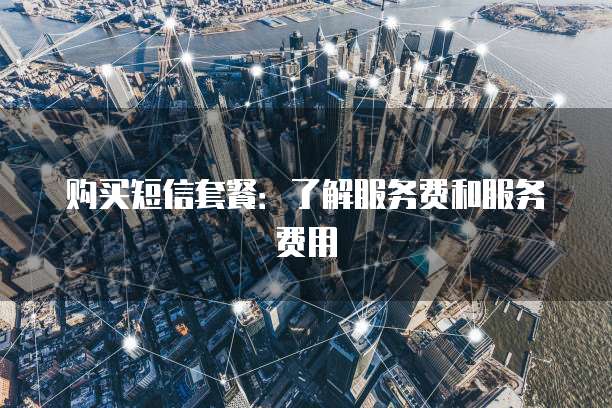 购买短信套餐：了解服务费和服务费用