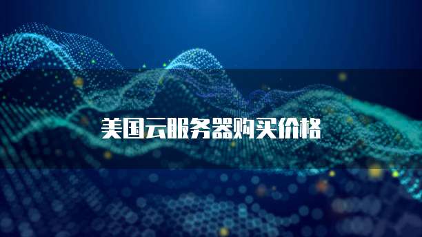 美国云服务器购买价格