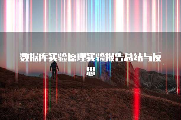数据库实验原理实验报告总结与反思