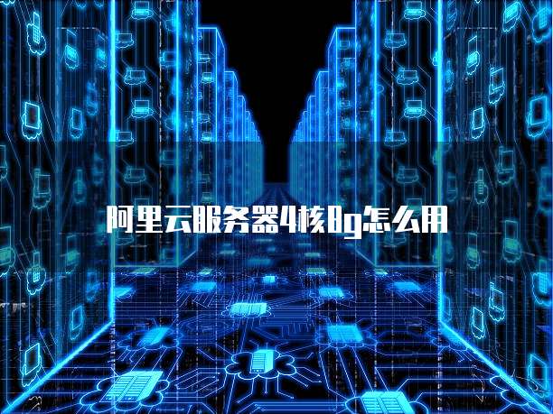 阿里云服务器4核8g怎么用