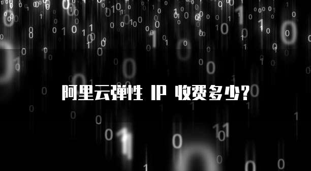 阿里云弹性 IP 收费多少？