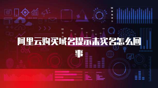 阿里云购买域名提示未实名怎么回事