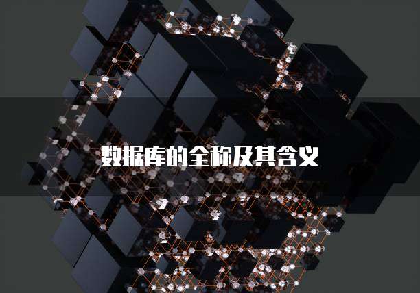 数据库的全称及其含义