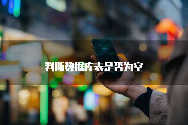 判断数据库表是否为空