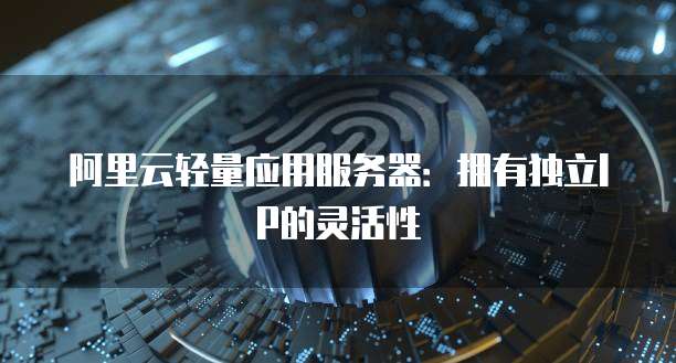 阿里云轻量应用服务器：拥有独立IP的灵活性