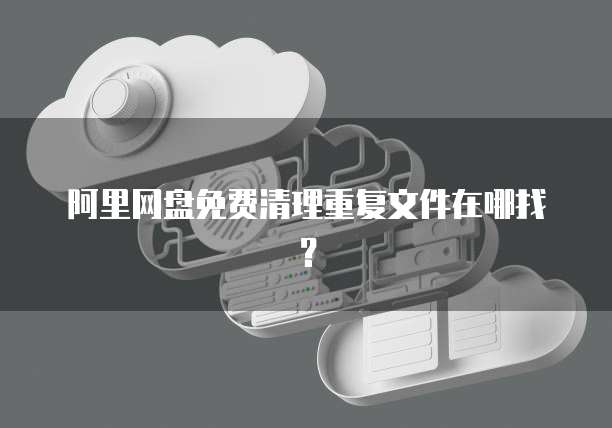 阿里网盘免费清理重复文件在哪找？