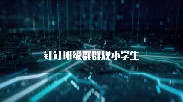钉钉班级群群规小学生