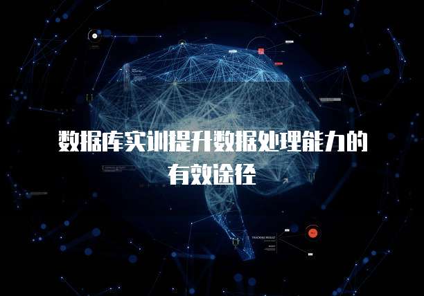  数据库实训提升数据处理能力的有效途径