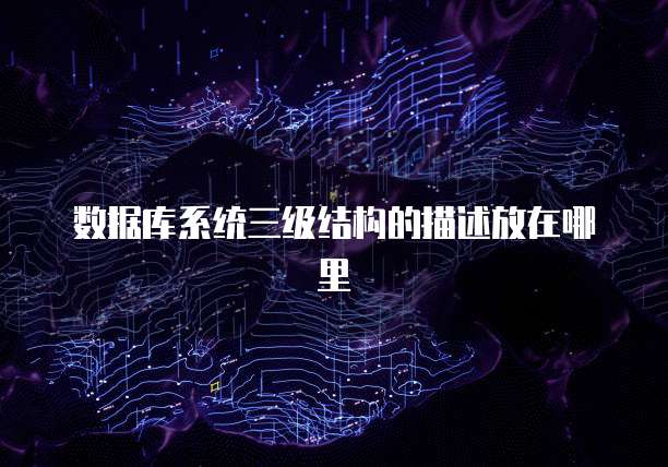 数据库系统三级结构的描述放在哪里